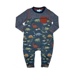 NEW BEAR CAMP boys dino pocket romper in true navy